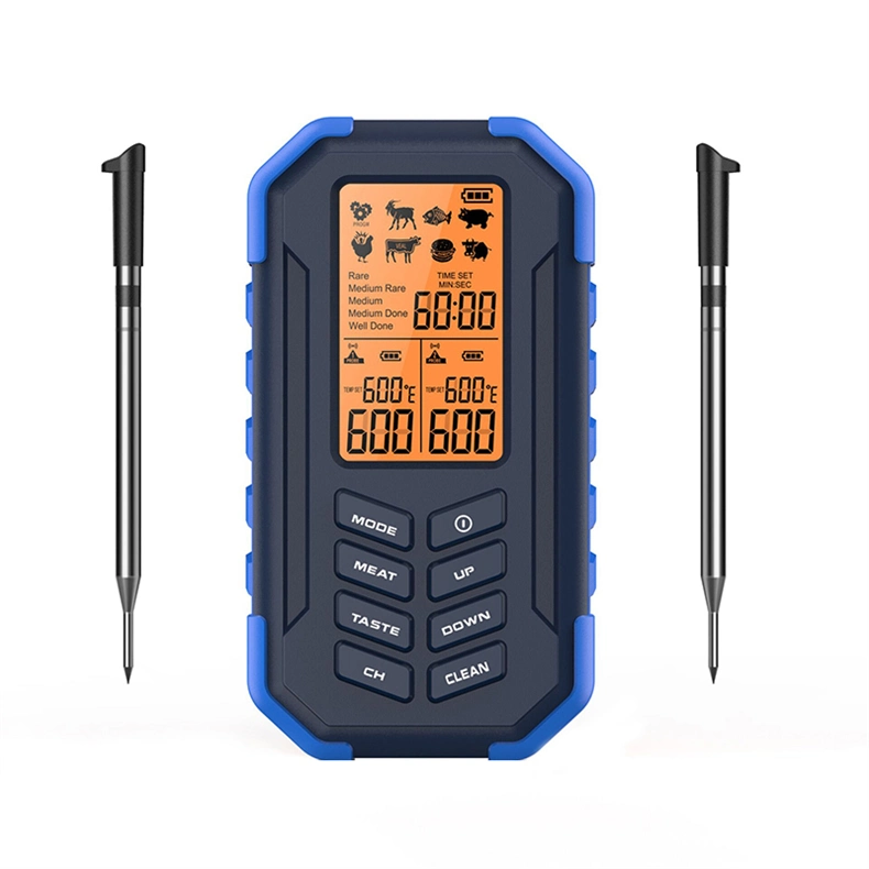 Outdoor 50 Meters Wireless Grill Thermometer Meat Probe