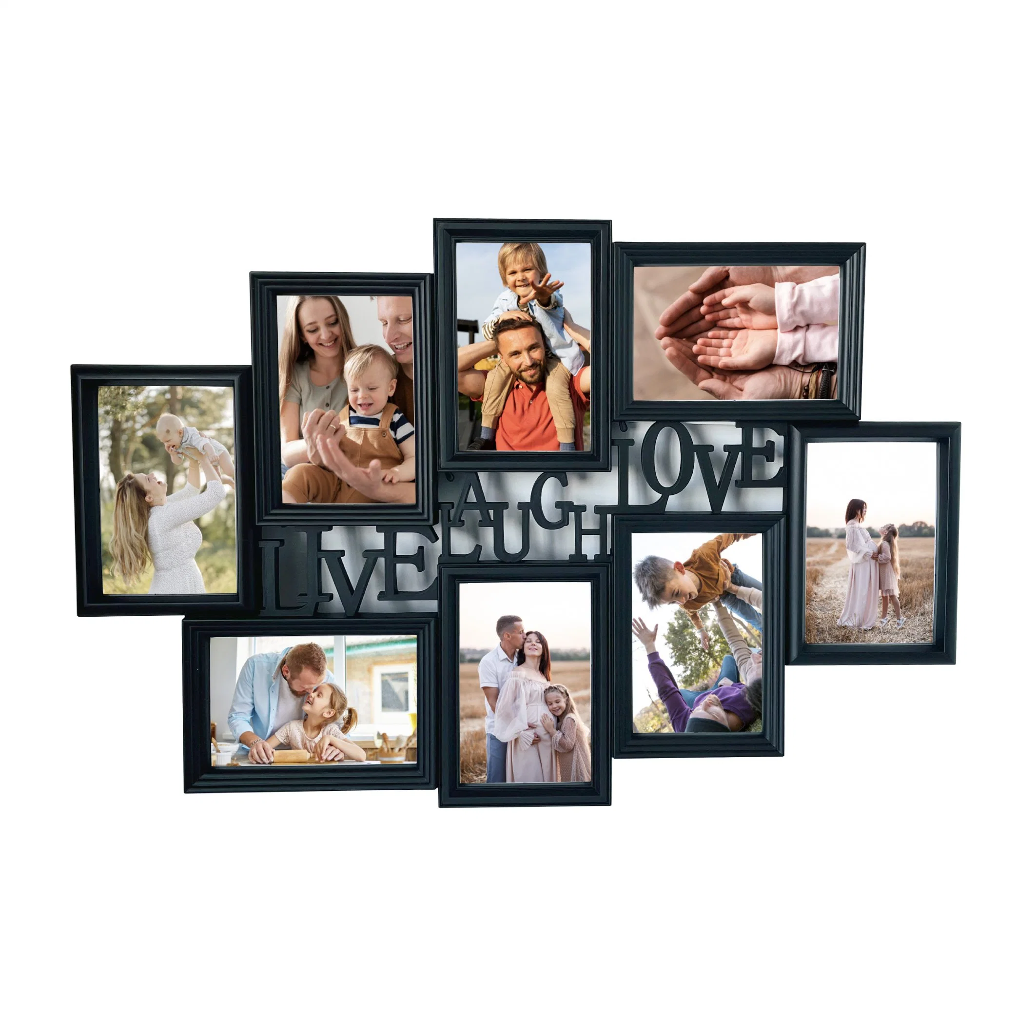 Black Collage Photo Frame with 16 Opening