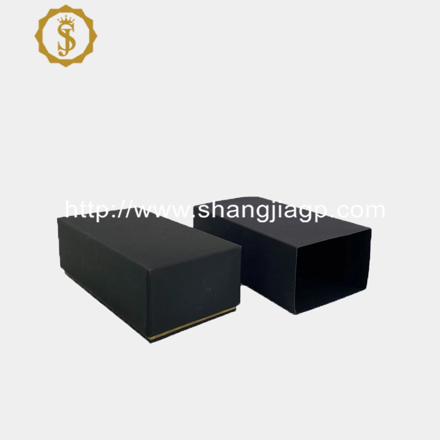 New Product Luxury Simple Design Modern Branded Watch Packaging Box Black Long Watch Box with Lid