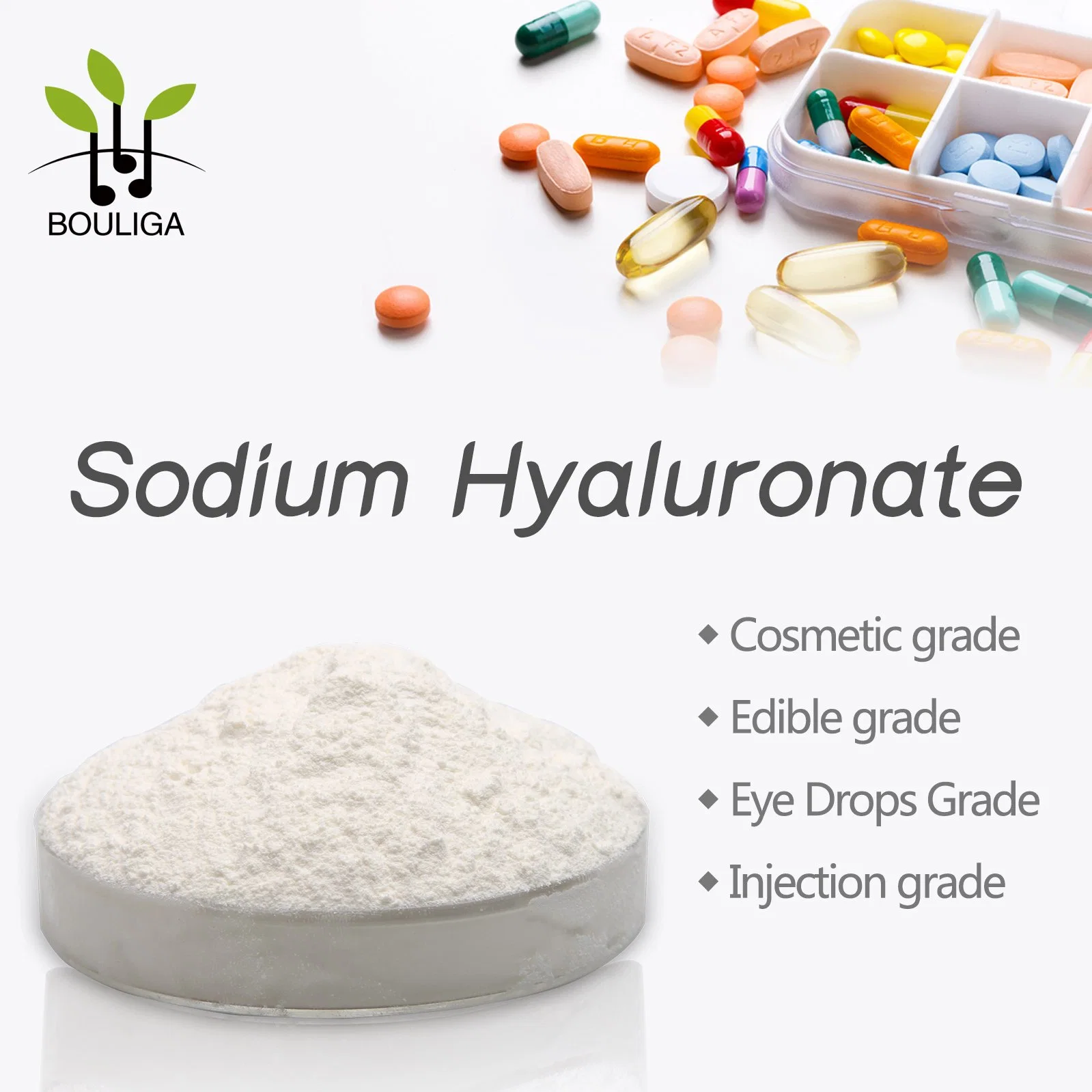 Eye -Drops Grade Raw Material Sodium Hyaluronate Powder