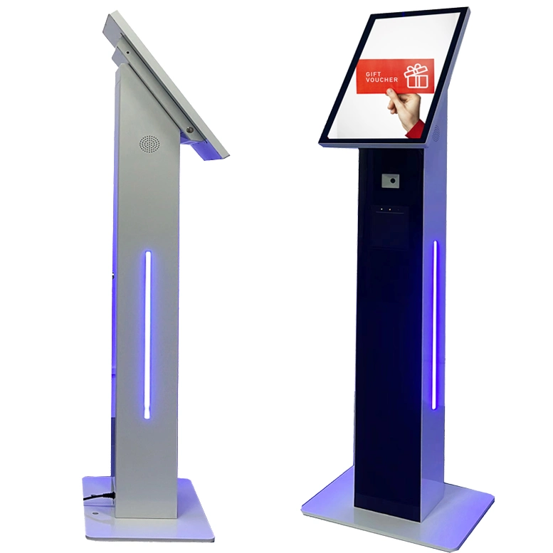 Netoptouch Slim Design Electronic Customer Ticket Kiosk Queue Wireless E-Queue Ticketing Management Kiosk Terminal