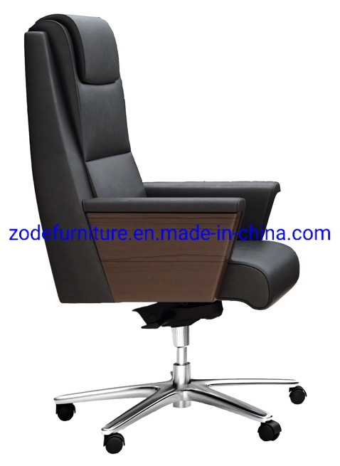 Zode Manufacturer Leather Classical High Back Swivel President Director Manager Boardroom Computer Office Chair Metal Wooden Table Desk Chair