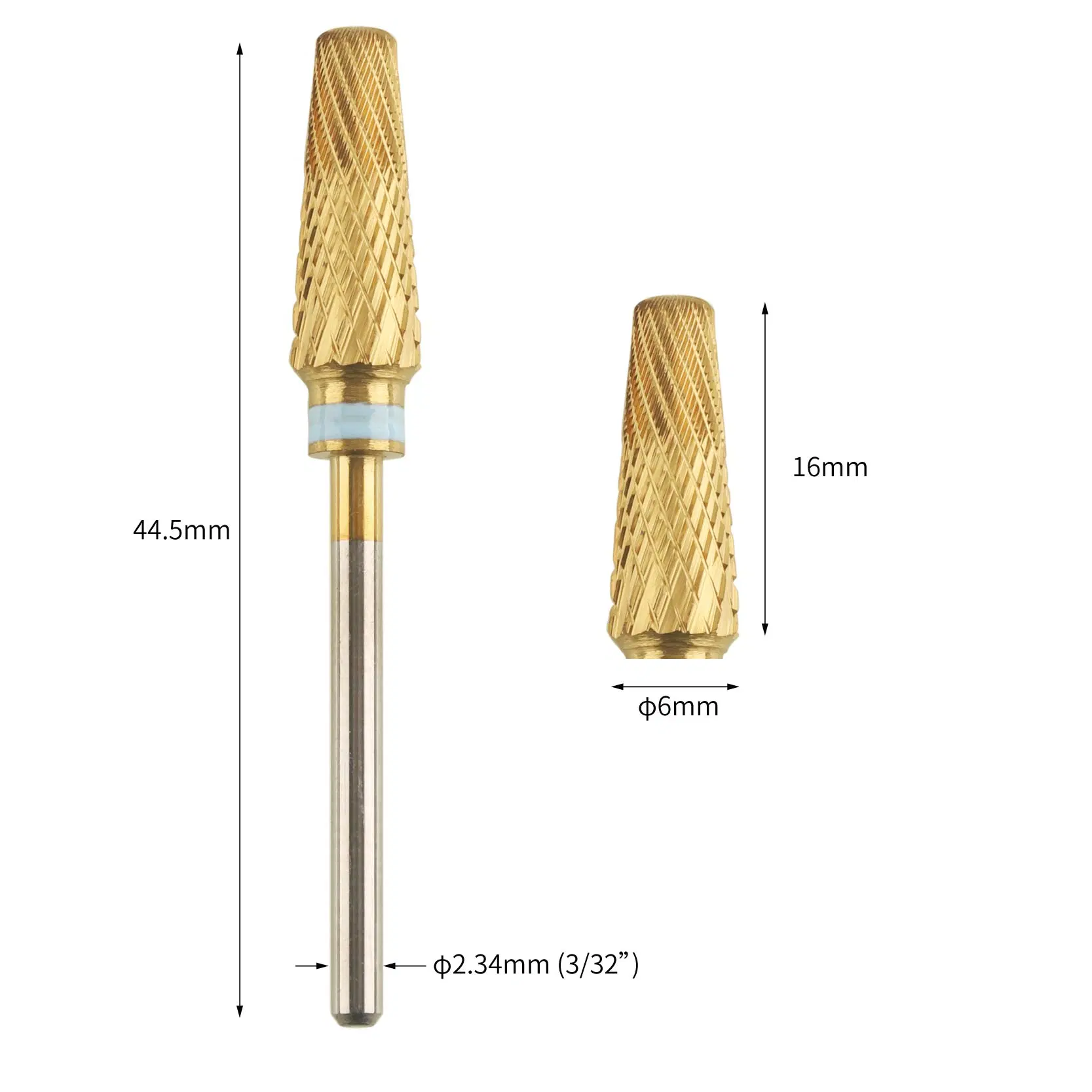 3 Coarseness Mix Cuts Upgrade 5 in 1 PRO Cross Cut 2 Way Manicure Multi Function Carbide Nail Drill Bits