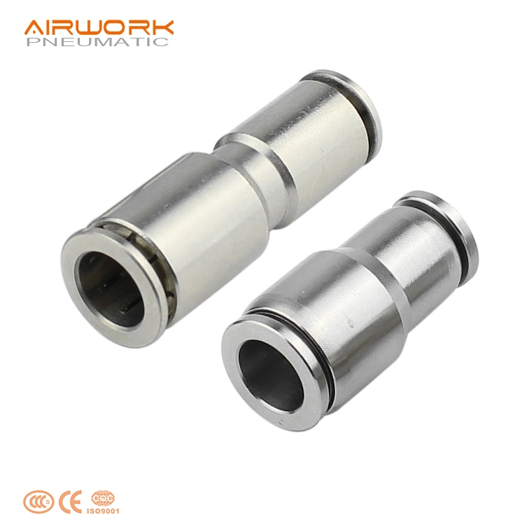 Pg Brass Hose Connector Mechanical Union Straight Reducing PU Push-in Air Gas Push in Pipe Piping Fitting Storage