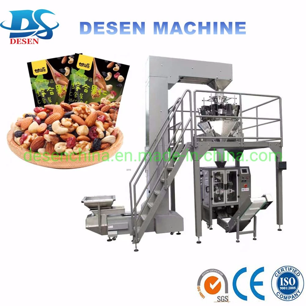 Lentil/Plantain Chips/Nuts Packing Machine with Multihead Weigher Automatic Filling Vertical Packaging Machine