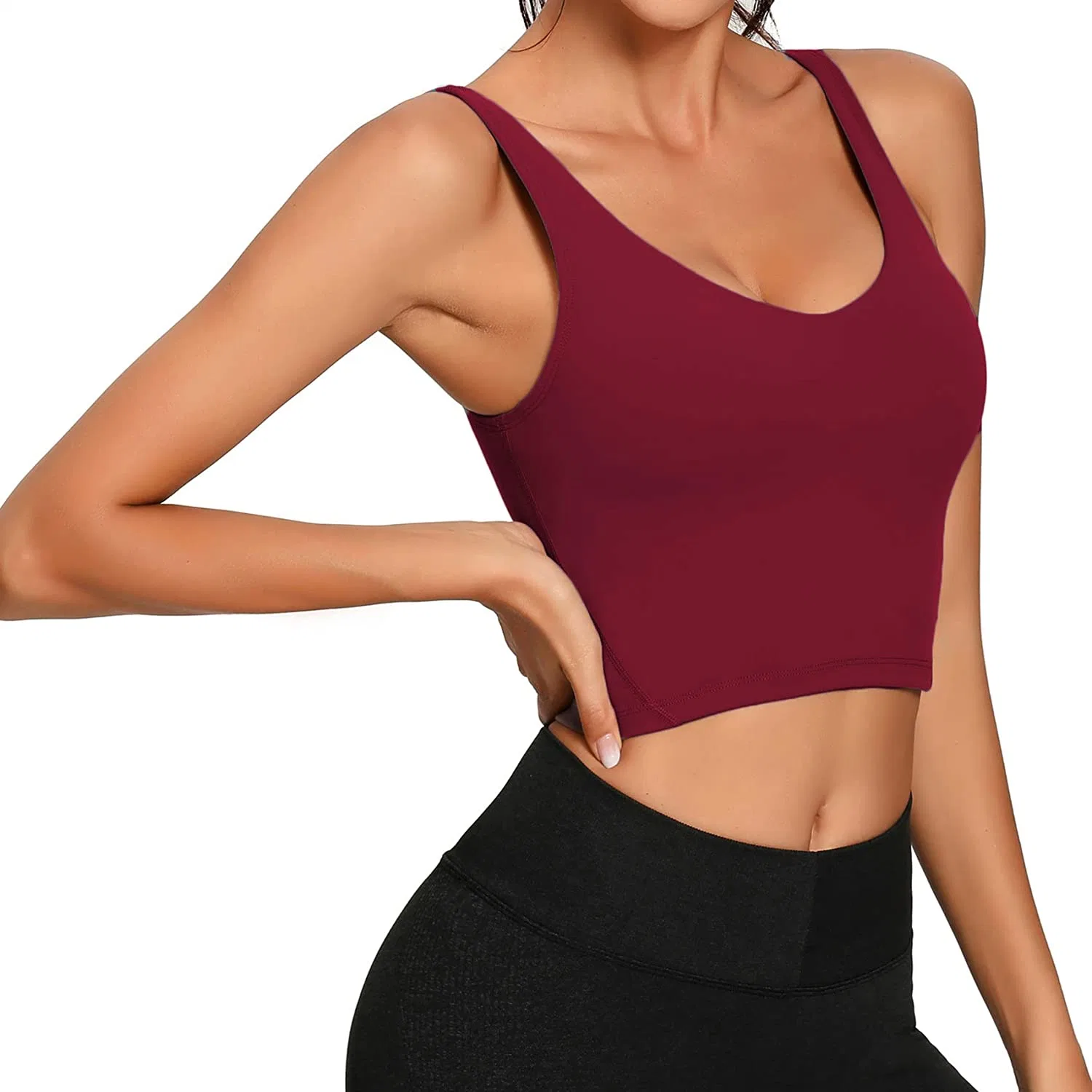 Premium Custom Women Sports Bra Wear Longline Crop Tank Top Padded Workout Running Yoga Clothing Garment Available Custom Design Logo for Manufacturer Price