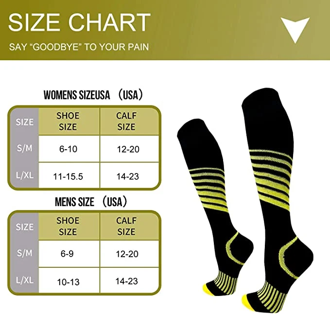 1/3/4 Pairs Compression Socks 20-30 Mmhg Soccer Football Stockings Knee High Thigh Golf Tube Socks Outdoor Running Fitness Socks