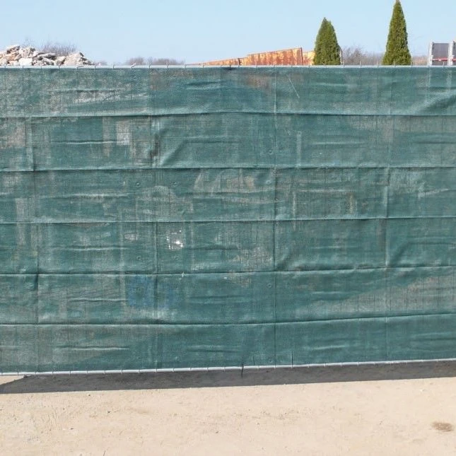 Green PP Woven Fabric Popular for Construction Site Perimeter Fence Screen