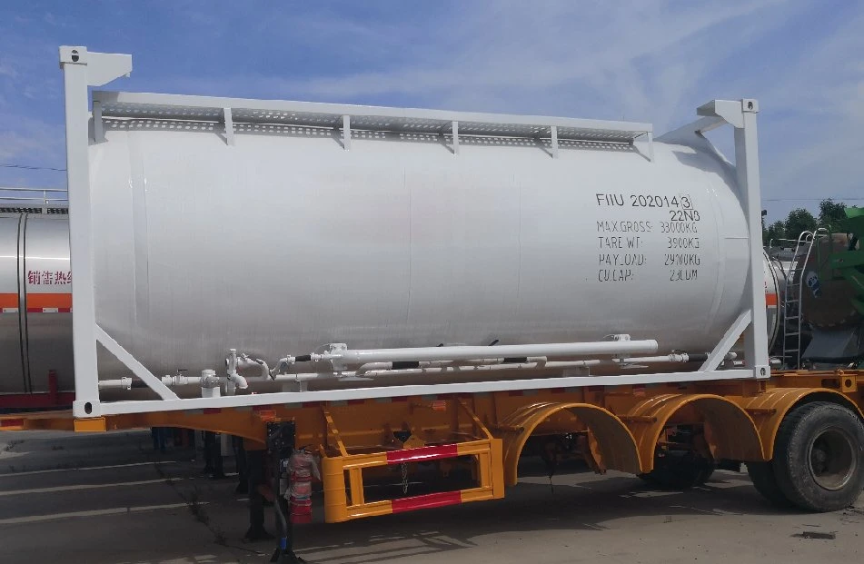 20ft Trockenpulver Transport Bulk Cement ISO Tankcontainer mit Luftdruck