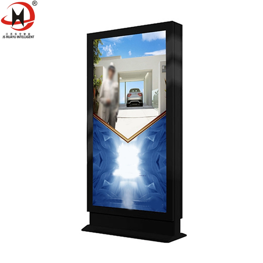 Tempered Glass Panel Standing Advertising Light Box Frame