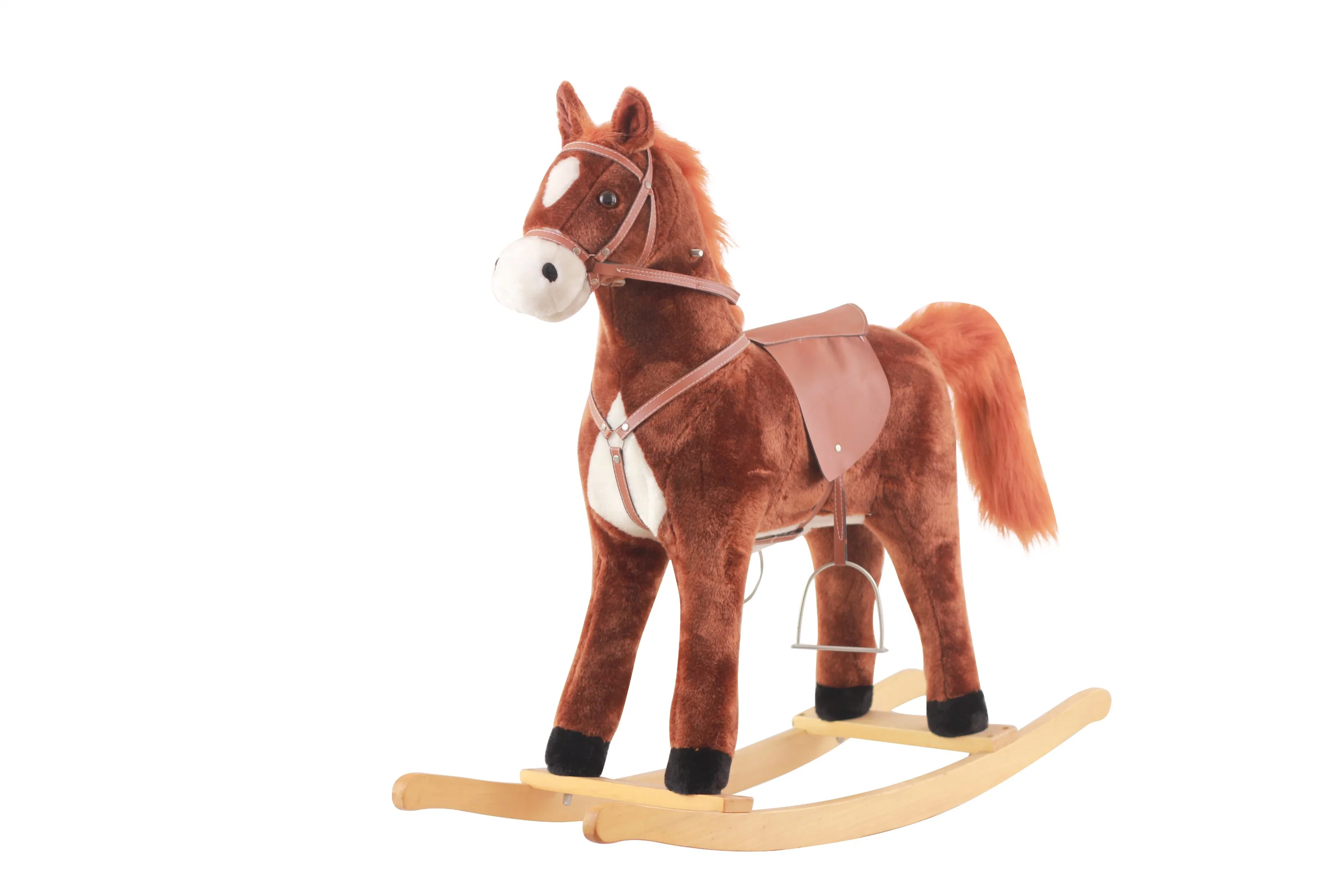 Оптовая торговля малышу поворотное кресло троянского коня раскачивание шикарные куклы деревянные верхом на лошадях качающаяся лошадь мягкие игрушки