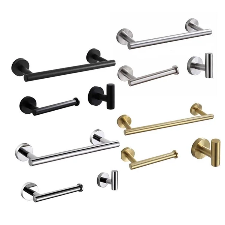 Bathroom Products 3 Pieces Stainless Steel Wall Robe Hook Accessory Set