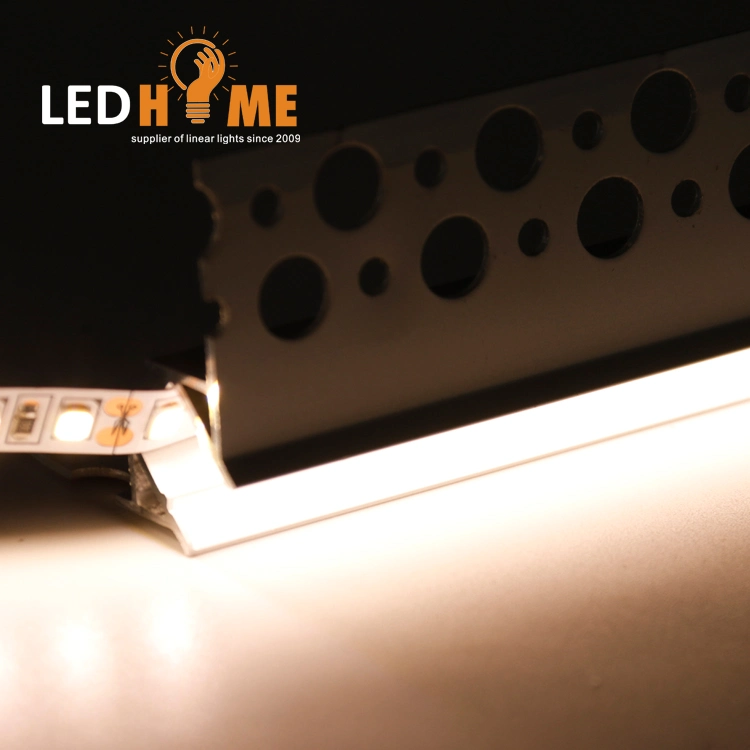 Rimless Aluminium Extrusion LED Profile #Al-D10 Indoor LED Lighting for Corner Recessed in Drywall