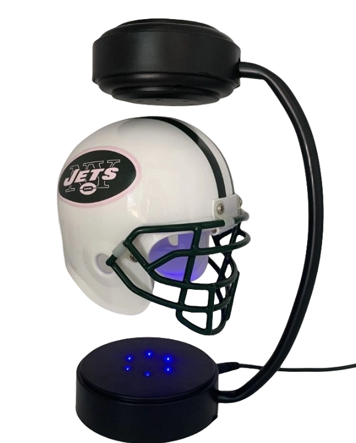 Creative LED Light 360 Rotating Magnetic Levitation Helmet Display, Floating Football Helmet Hover Helmet Display Racks