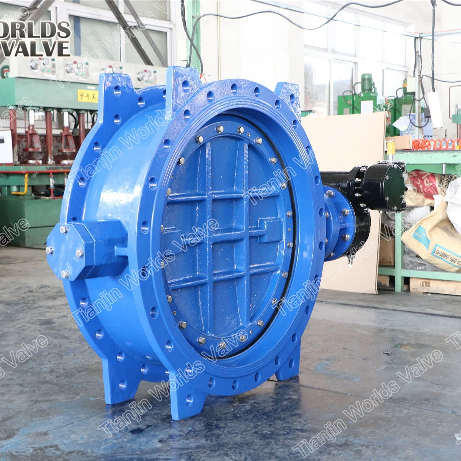 Double Eccentric Flanged Butterfly Valve with EPDM NBR Rubber Seal