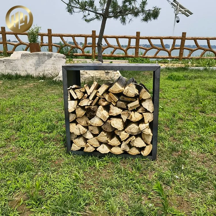 Factory Supply High quality/High cost performance  Rectgular Corten Steel Wood Storage