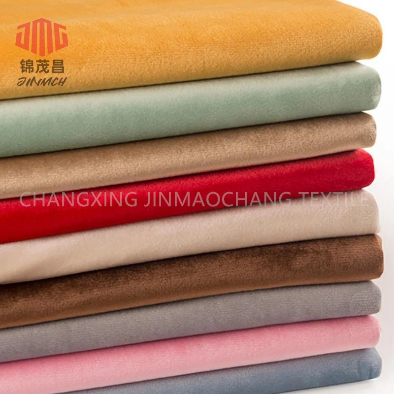 New Arrival 100%Polyester Mosha Velvet Super Soft Plain Dyed Home Textile Furniture Upholstery Sofa Curtain Fabric