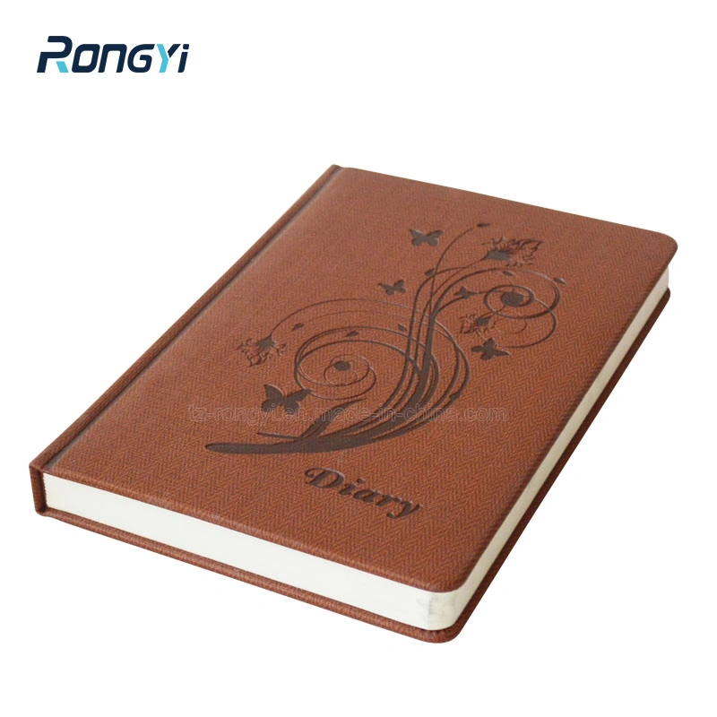 2024 Customized A5 Stationery Notebook Hardcover PU Leather Embossing Logo Diary