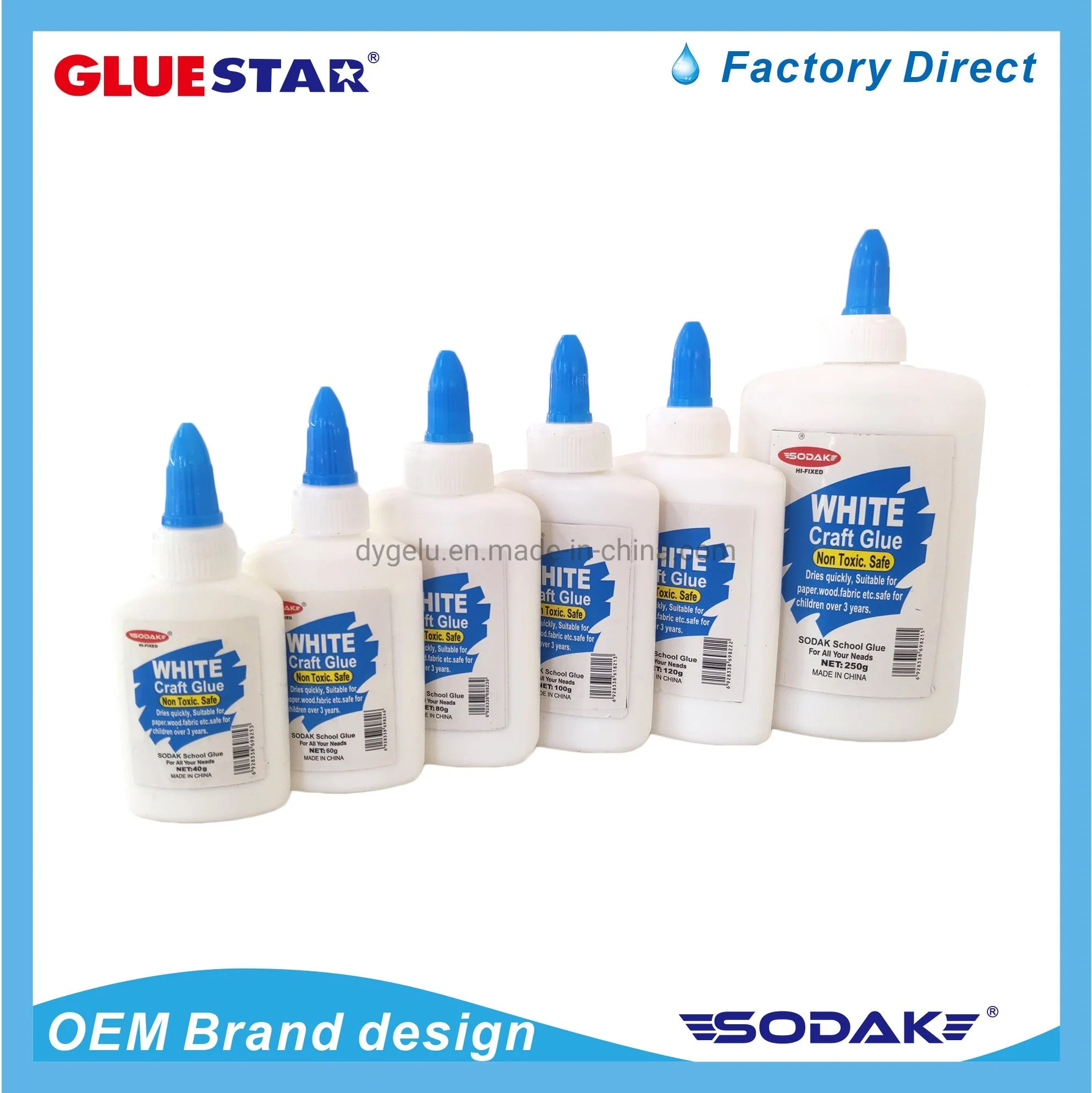 Sodak Safety White Liquid Glue Non-Toxic White Liquid Paper Craft Glue