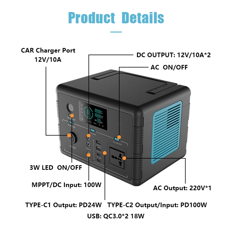 YXX Portable 1000wh Outdoor große Stromgenerator Bank Notfall Energie Stromversorgung Des Kraftstation