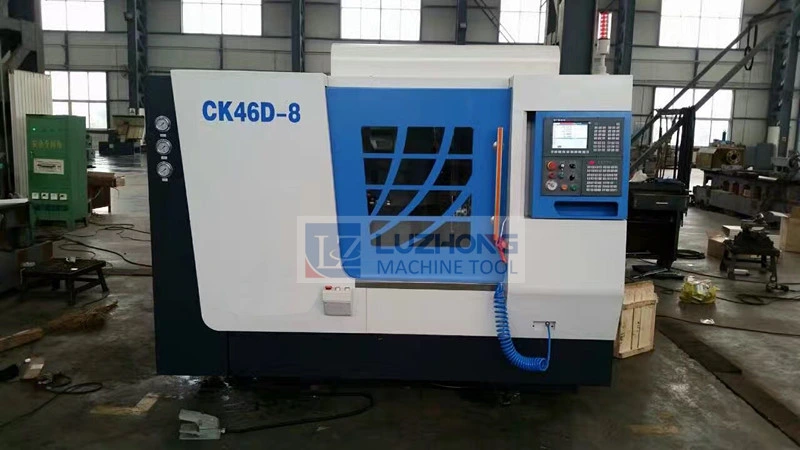 Horizontal metal high speed power unit precision slant bed CK46D-8 CNC Turning Center