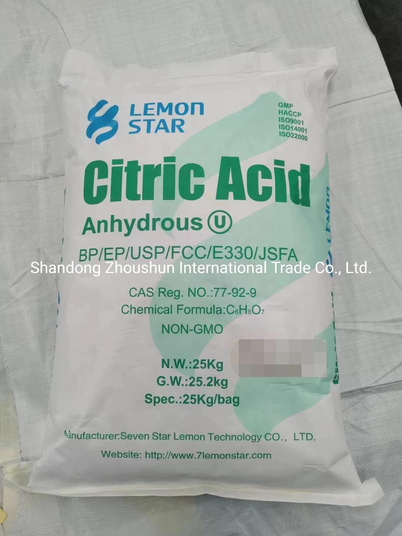 Food & Beverage Additives Best Price for Bulk Bp98 E330 Citric Acid Anhydrous 30-100 Mesh 10-40 Mesh and Citric Acid Monohydrate