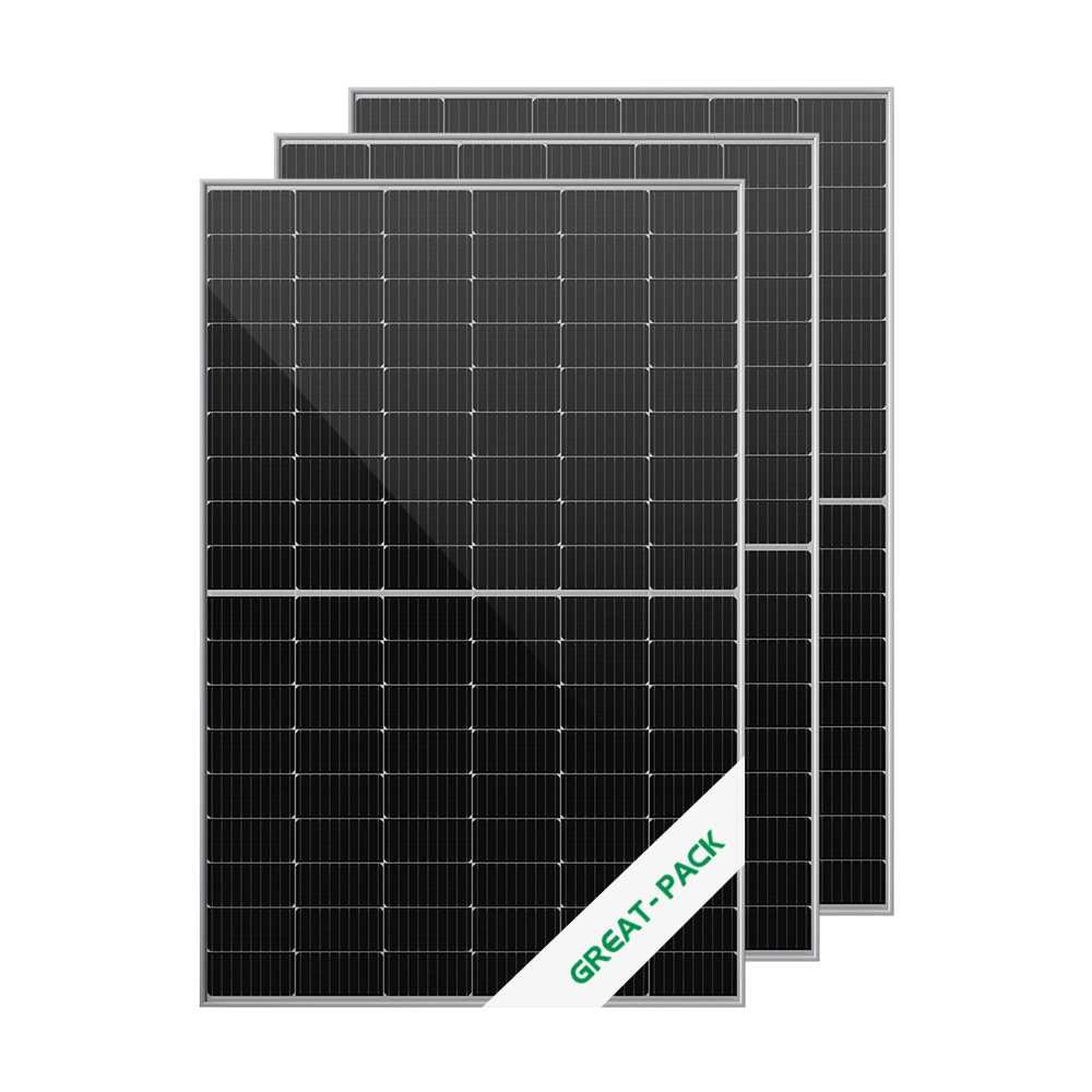 182mm Half Cell Silvery Monocrystalline PV Module Solar Panel