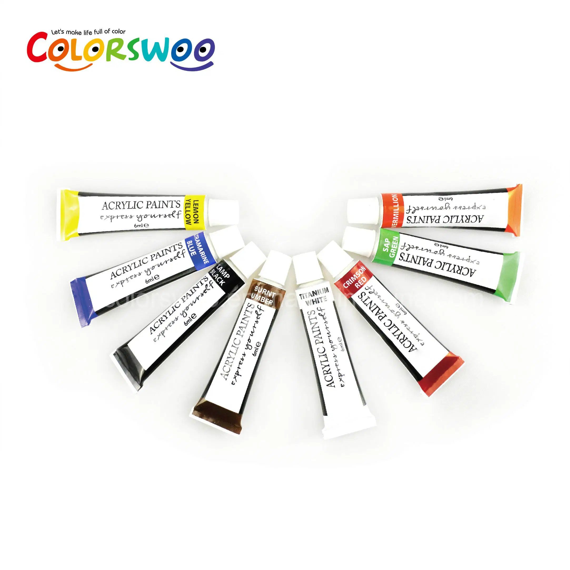 8color 6ml Arylic Color Paint for Kids and Student