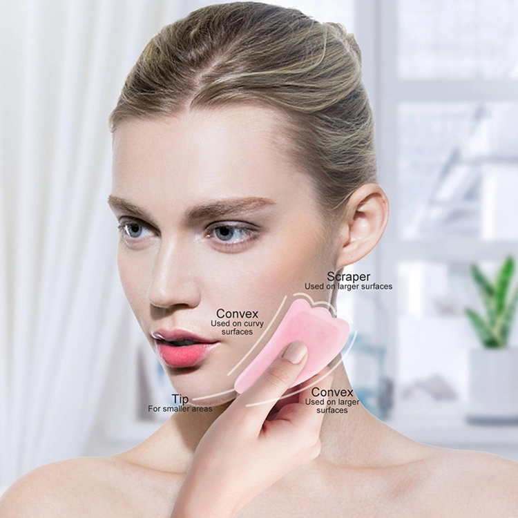 Wholesale/Supplier Stone Gua Sha Crystal Beauty Pink Rose Quartz Facial Massage Tools Face Jade Roller