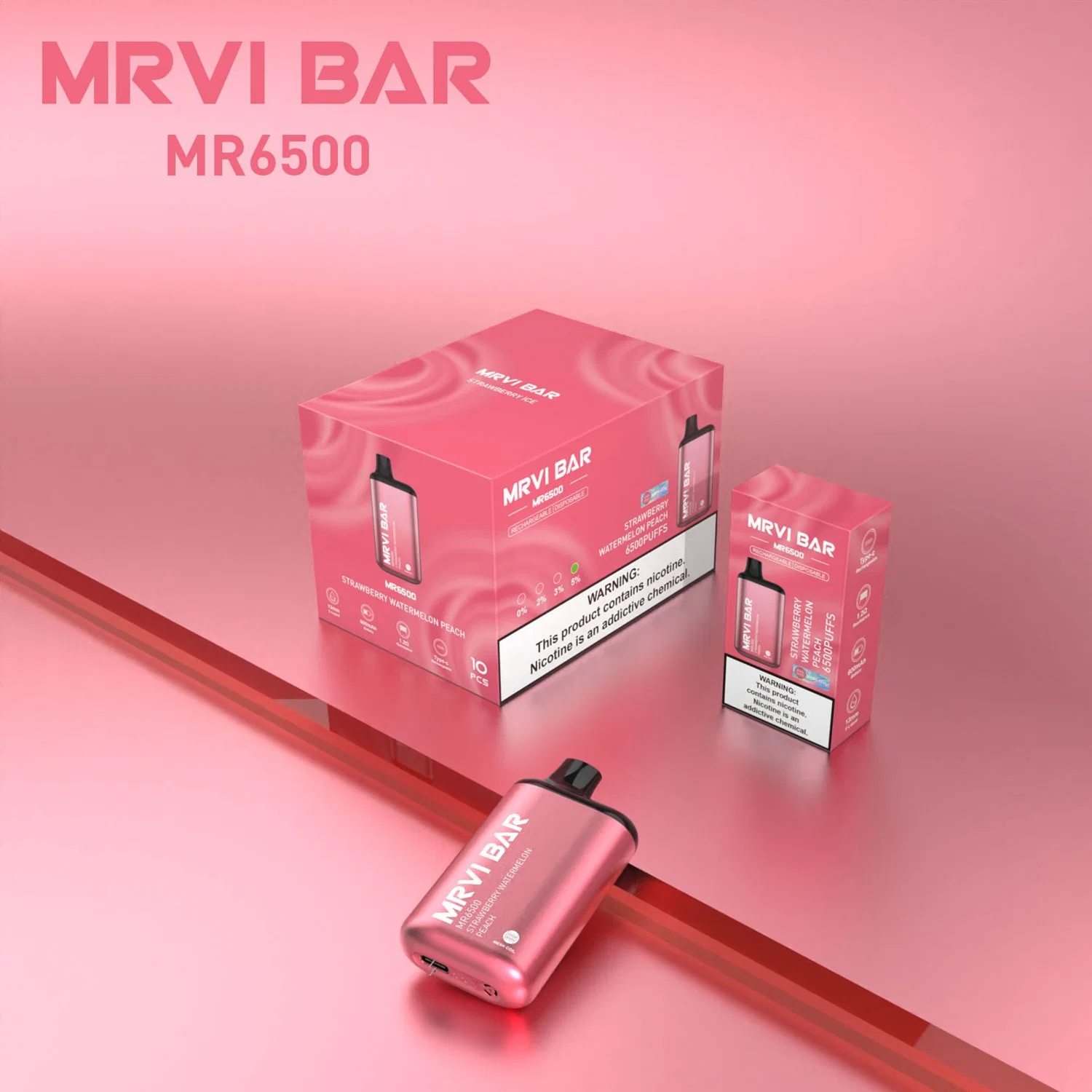 Top Quality Custom Vape Pen Mrvi Bar 6500 Puffs 13ml Prefilled Cartridge Thick Oil Tank Elf Box Rechargeable E Cigarette Disposable/Chargeable Pod