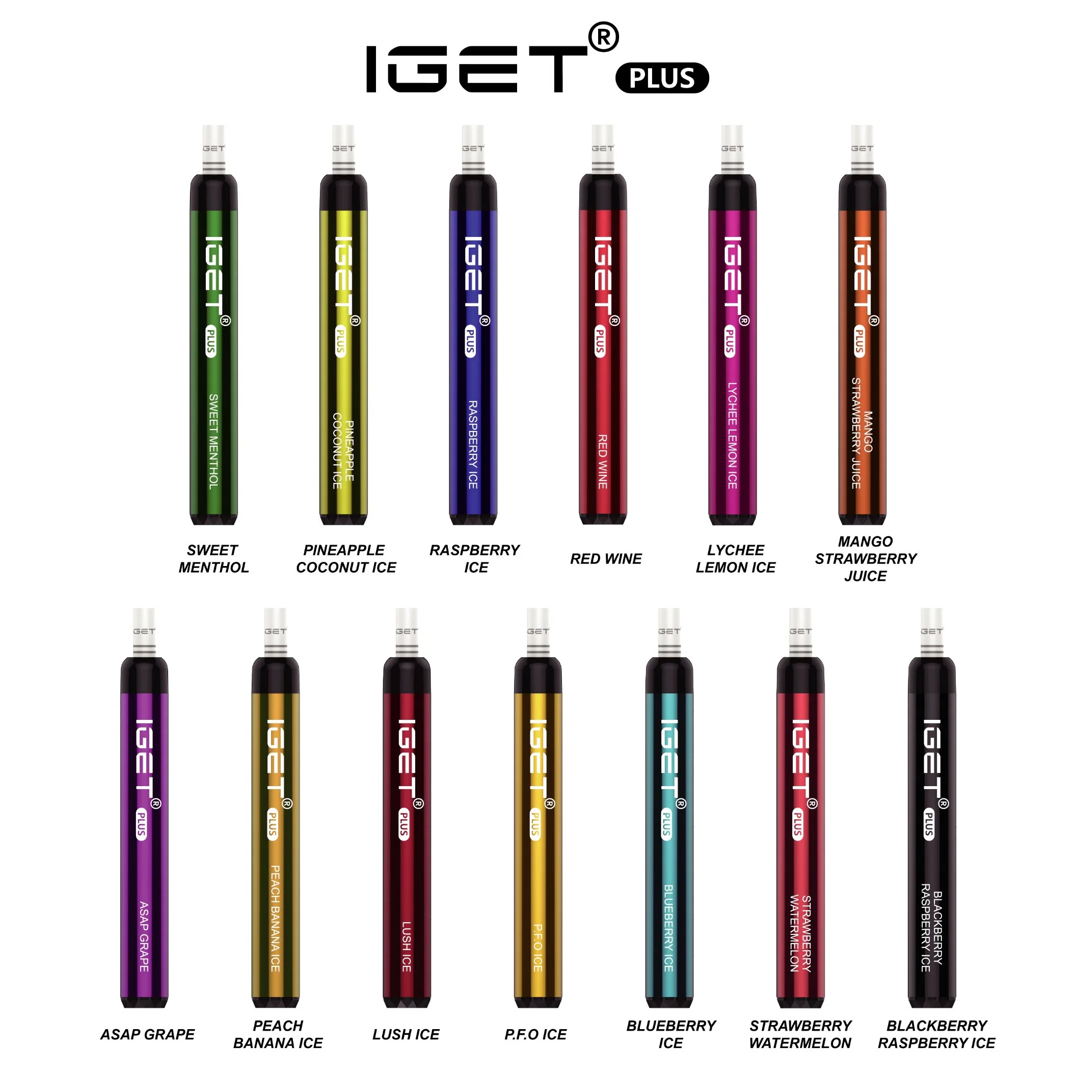 Iget Plus 1200 Puffs 5% никотина катушки сетки одноразовые Электронные сигареты