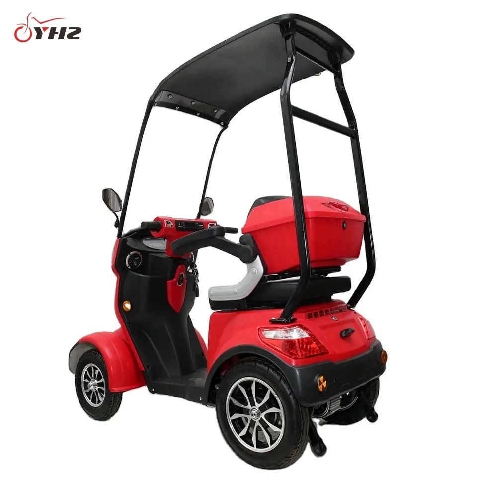 4-Wheel Electric Mobility Scooter Speed 25km/H with Roof and Trunk for Adult