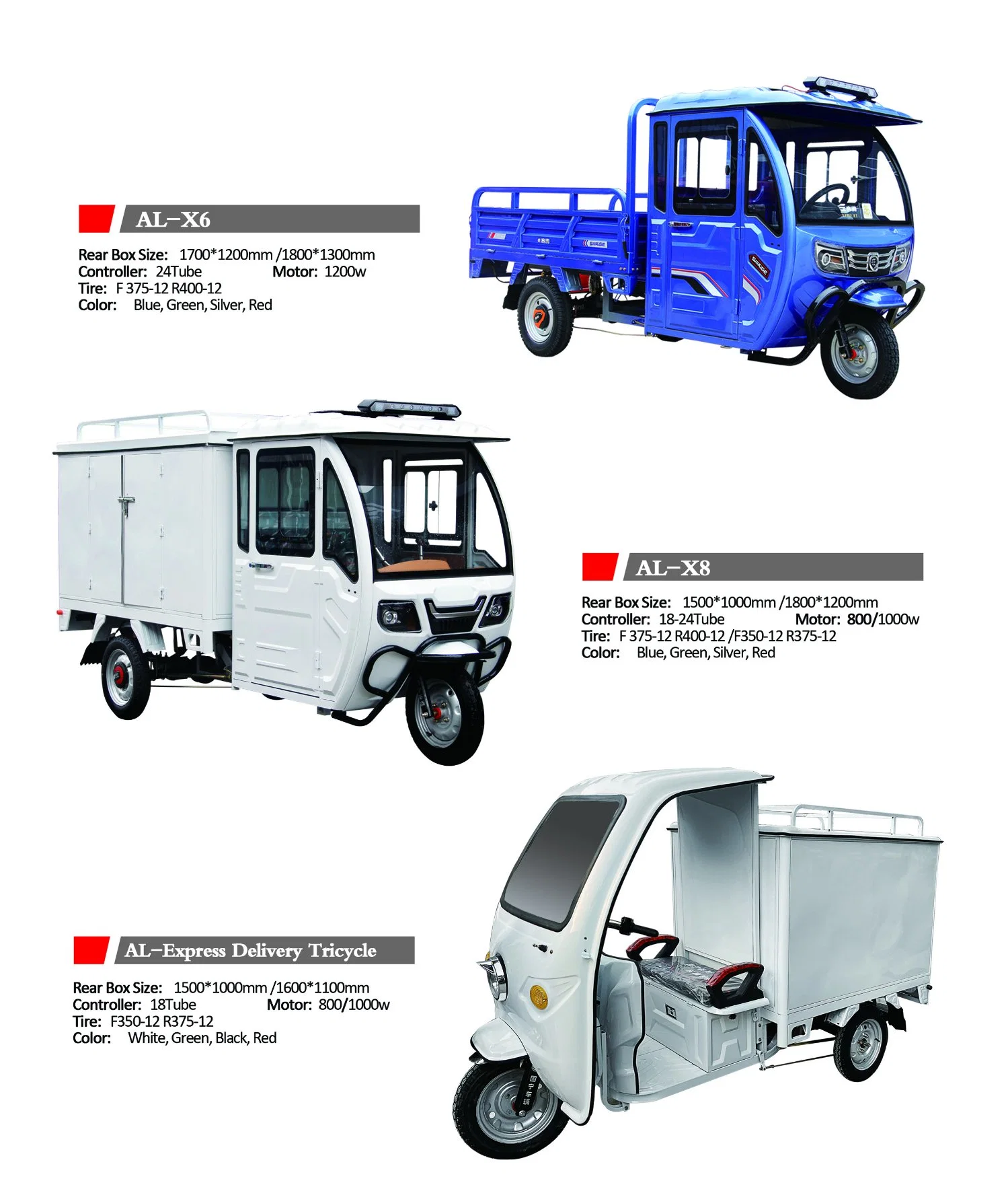 650W 500W Differiential Motor 3 Wheel Trike CE with for Adult Passenger and Cargo Carry Electric Tricycle