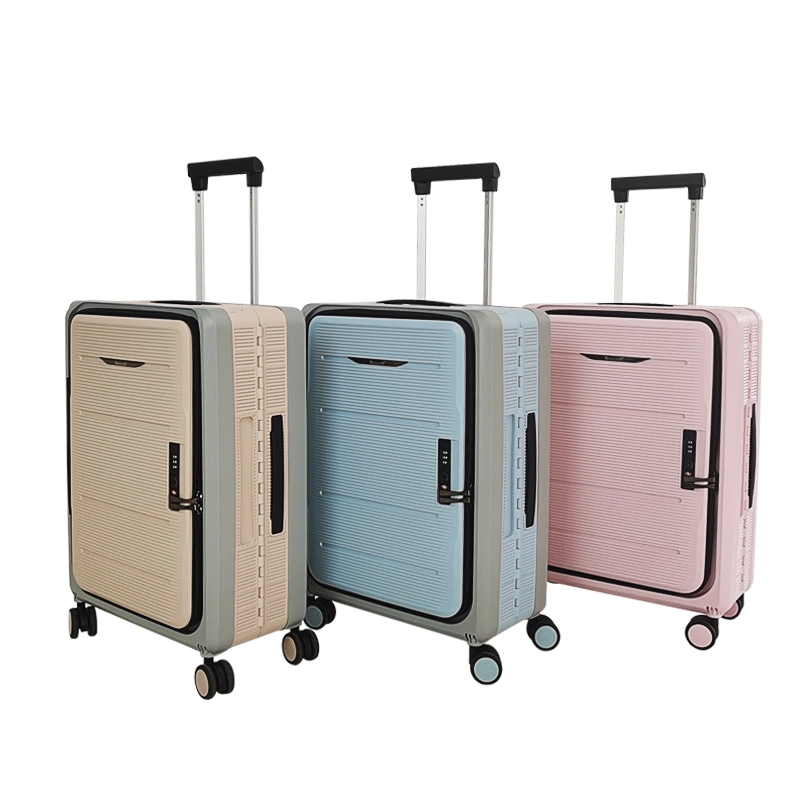 Factory Wholesale/Supplier Low MOQ Foldable Spring out Light Weight Luggage Travel Bags, Pink Foldable Box with Wheels