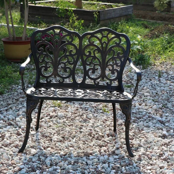 Cast Iron Garden Bench Cast Aluminum Black Park Bench