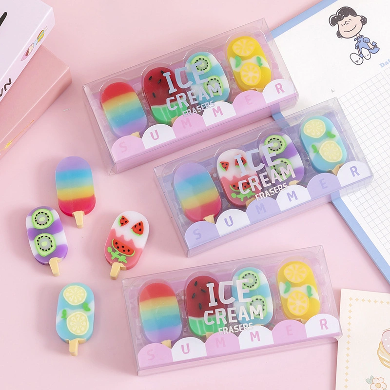 Ice Cream Colorful Eraser Set Mini Erasers Novelty for School Office