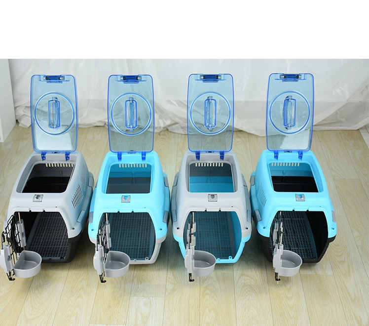 Kinpack Customized Portable Plastic Foldable Small Cat and Dog Travel Pet Air Box Consignment Carrier Box