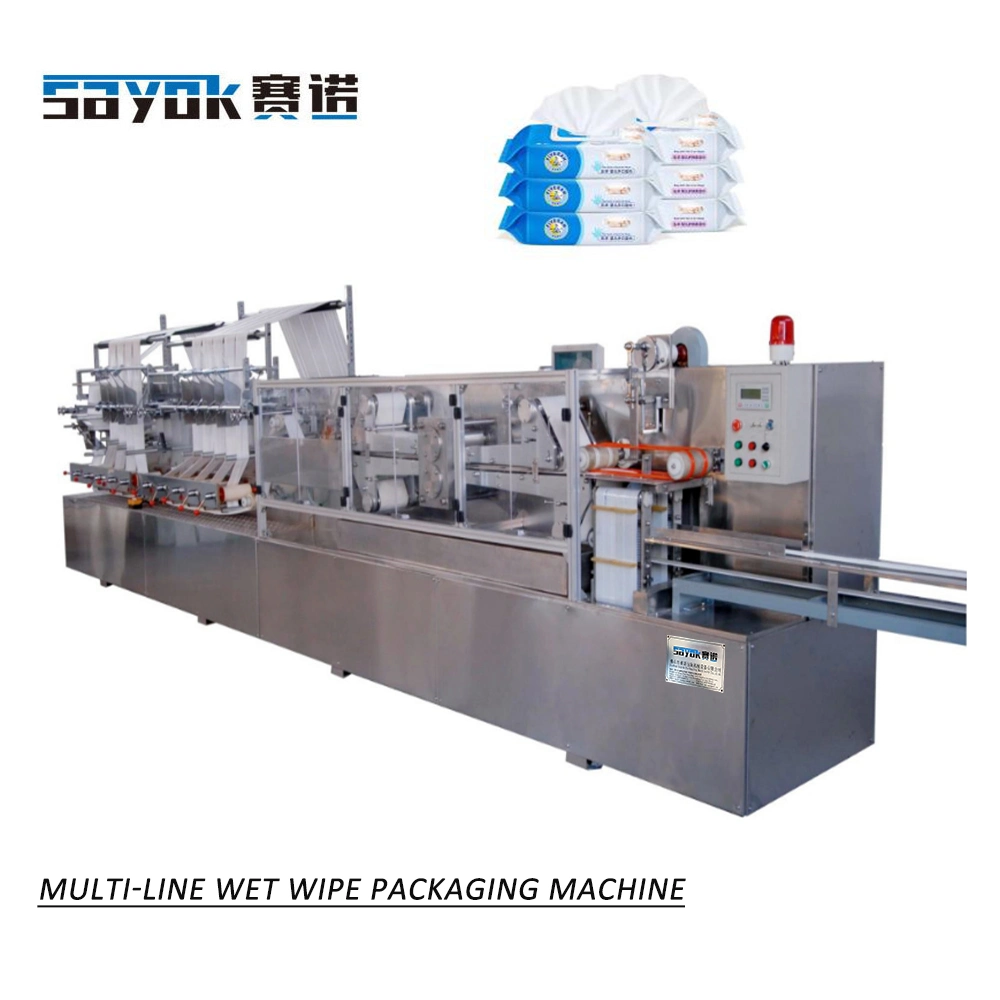 30-120 PCS Baby Wipes Multi Lanes Making and Packing Production Line Wet Tissues Fpacking Machine