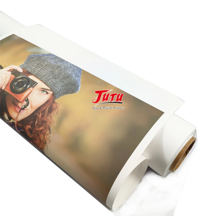 Jutu Woven Digital 100% Polyester Painting Display Eco-Solvent Printing Canvas Manufacture for Banners 0.61*18m