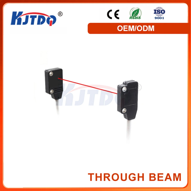 Kjt Fq40 IP67 Sn 150mm Through Beam Reflection Photoelectric Proximity Sensor