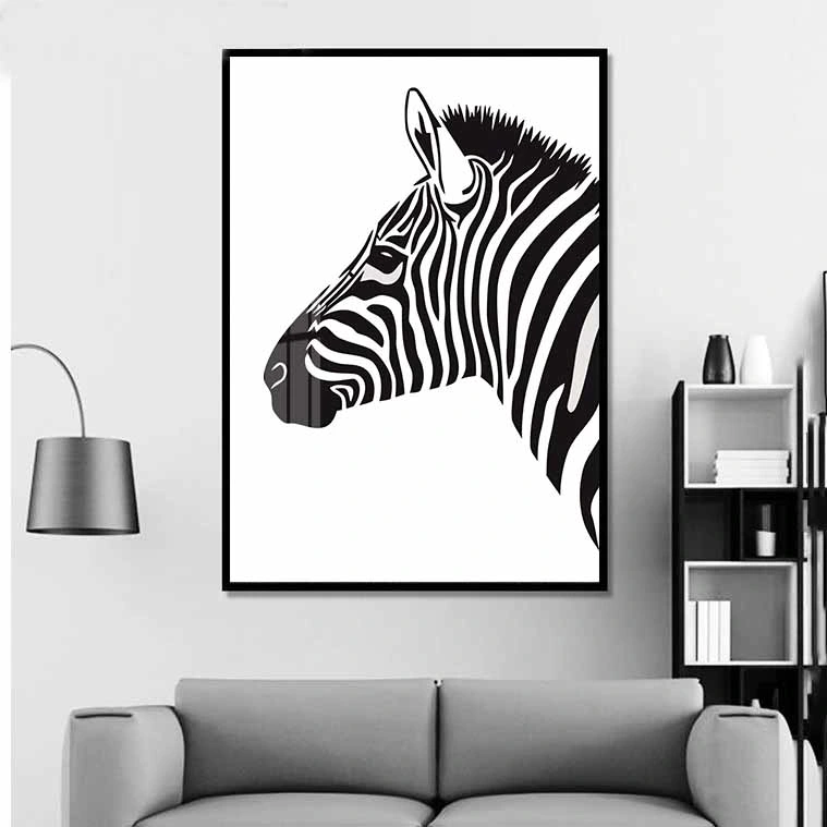 Zebra Abstract Canvas Wall Art Painting Quotes Modern Custom Cheap Home Room Decoration Framed Picture Display