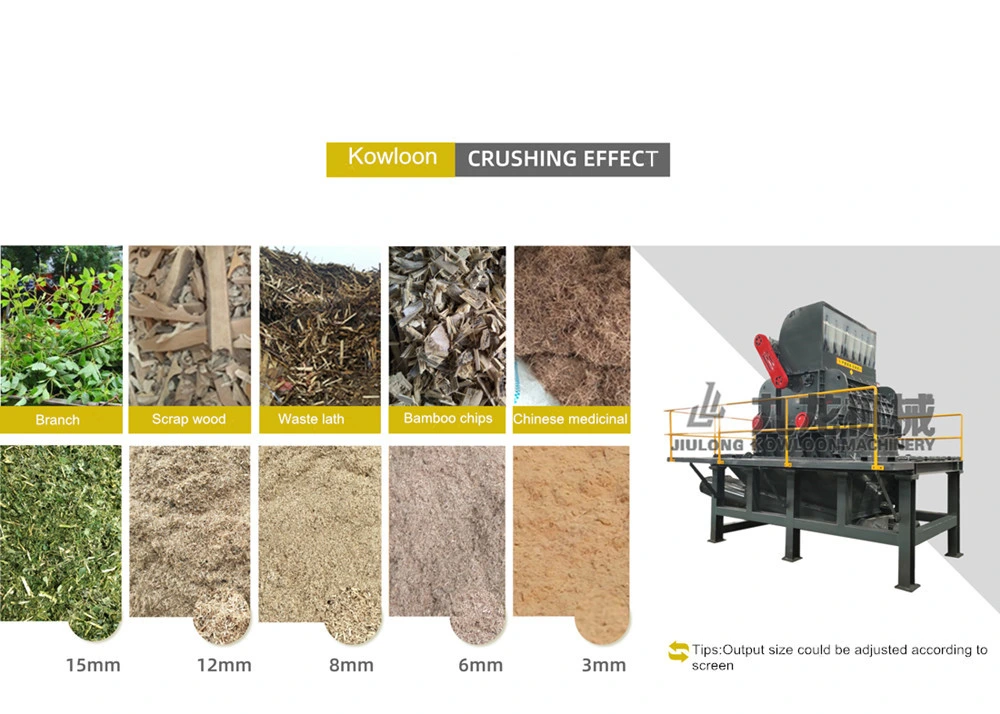 Heavy Duty Hammer Mill Wood Grinding Machine for Processing Wood Chips Into 1-10mm Sawdust