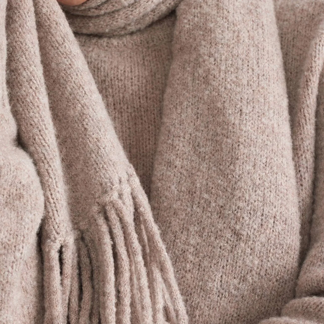 Tricoté femme 100 % cachemire vêtements d'hiver Accessoires écharpe avec Frange