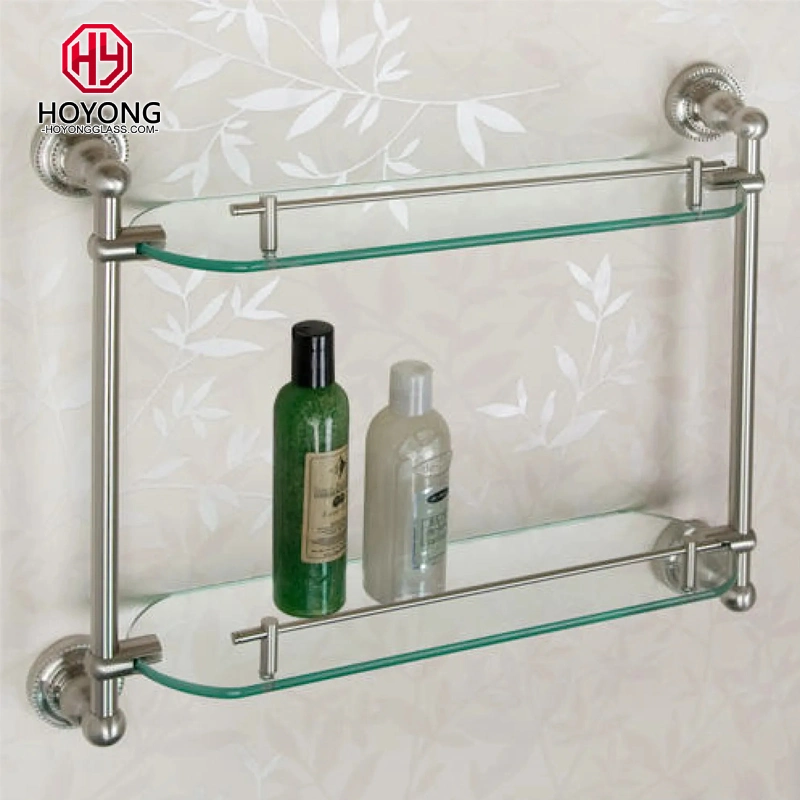 Wall Hanging Corner Three Two Single Tier Shower Bathroom Storage Corner Shelf Glass