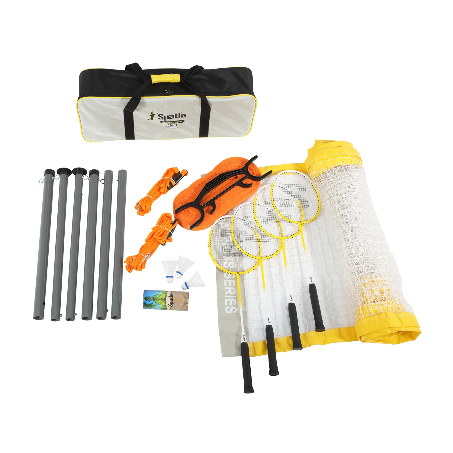 Badminton Rackets Net Training Stand Set with Carry Bag