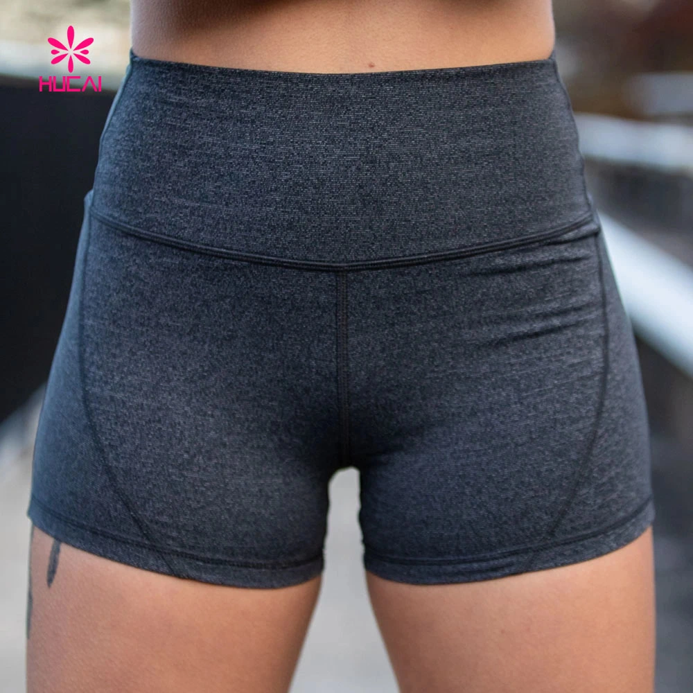 High Waist Short Leggings Sports Wear Women Fitness Running Yoga Short with Pockets