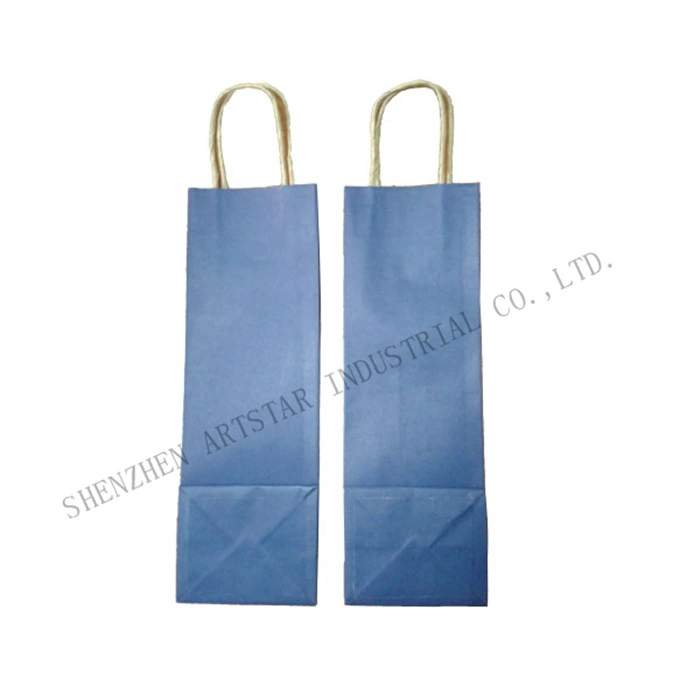 Solid Kraft Paper Bag for Wine Bottle