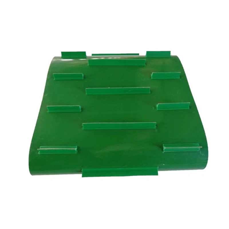 Portable 2.0 Green PVC Conveyor Belt with Cleats Dough Sheeter Belt