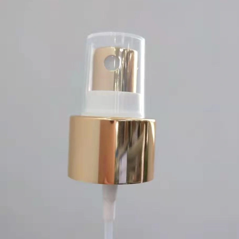 18/410 20/410 24/410 Cosmetic Lotion Pump Spray Dispenser Mister Gold Silver Rose Gold Aluminum Collar Lotion Pump Sprayer