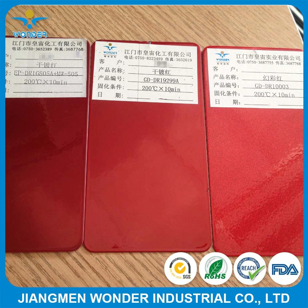 Candy Nanodryplating Chrome Red Powder Coating for Fan Wire